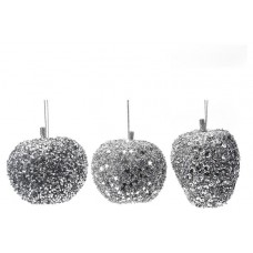 Подвеска Яблоко серебряное, 8 см (kastd) в магазинах Ашан