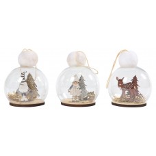 Шар стеклянный Actuel на деревянной основе, 7,8 см (kastd) в магазинах Ашан