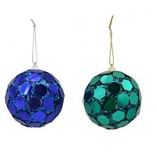 Шар красный с пайетками, 8 см (kastd) в магазинах Ашан