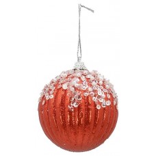 Шар красный с жемчужинами, 8 см (kastd) в магазинах Ашан