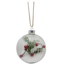 Шар стеклянный прозрачный Ягоды, 8 см (kastd) в магазинах Ашан