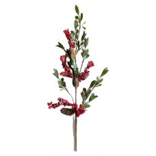 Ветка искуственная с ягодами, 65 см (kastd) в магазинах Ашан
