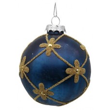 Шар стеклянный синий, 8 см (kastd) в магазинах Ашан