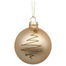 Шар стеклянный Елочка шампань, 8 см (kastd) в магазинах Ашан