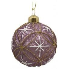 Шар стеклянный фиолетовый, 8 см (kastd) в магазинах Ашан