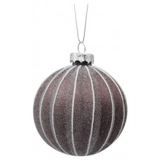 Шар стеклянный заснеженный фиолетовый, 8 см (kastd) в магазинах Ашан