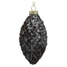 Шар стеклянный Олива синяя, 12 см (kastd) в магазинах Ашан