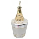 Подвеска стеклянная Ведро с шампанским, 12 см (kastd)