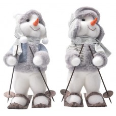 Фигурка Снеговик на лыжах, 30 см (kastd) в магазинах Ашан