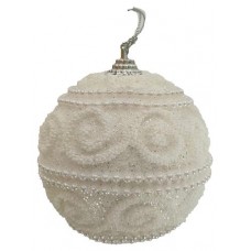 Шар Бусины белый, 8 см (kastd) в магазинах Ашан