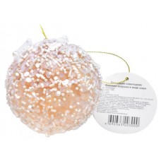 Шар стеклянный Бисер розовый, 8 см (kastd) в магазинах Ашан