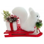 Фигурка Белочка на санях, 17 см (kastd)