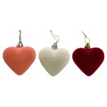 Подвеска Сердце флокированное, 8 см (kastd)
