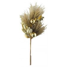 Ветка искусственная с шарами золотая, 61 см (kastd) в магазинах Ашан