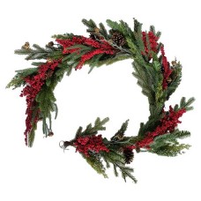 Декорация рождественская Гирлянда еловая с ягодами, 180 см (kastd) в магазинах Ашан