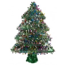 Декорация подвесная Елочка из мишуры, 45 см (kastd) в магазинах Ашан