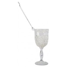 Елочное украшение Подвеска Бокал шампанского, 9 см (kastd) в магазинах Ашан