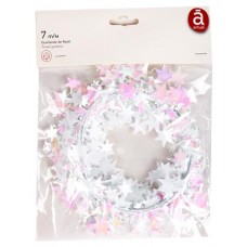 Мишура Actuel на проволоке со звездами белая, 7 м (kastd) в магазинах Ашан