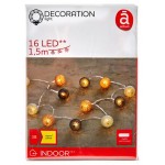 Электрогирлянда Actuel на батарейках 16 LED, 1,8 м (kastd)