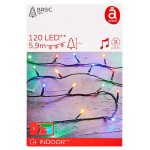 Электрогирлянда Actuel 120 LED музыкальная, 5,9 м (kastd)