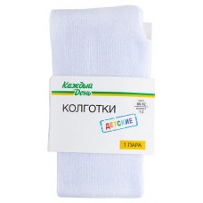 Колготки Каждый день детские белые, размер 92 (kastd) в магазинах Ашан