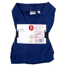 Халат Actuel вафельный синий, L-XL (kastd) в магазинах Ашан