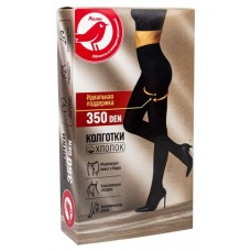 Колготки АШАН Красная птица из хлопка Nero 350 den, р 2 (kastd) в магазинах Ашан