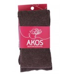 Колготки женские AKOS из хлопка меланж ZW51N3 коричневый меланж, р. 4 (kastd)