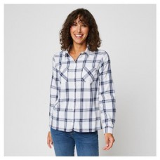 Рубашка женская InExtenso бело-розовая (kastd) в магазинах Ашан