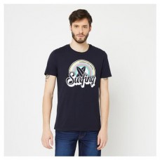 Футболка мужская InExtenso с принтом темно-синяя (kastd) в магазинах Ашан