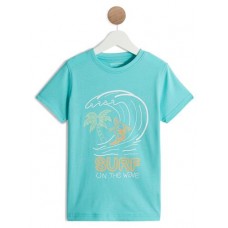 Футболка для мальчика InExtenso с коротким рукавом зеленая (kastd) в магазинах Ашан