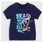 Футболка для мальчика Котмаркот Dino Skate темно-синяя (kastd)