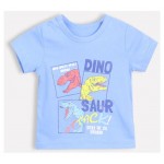 Футболка для мальчика Котмаркот Dinosaur голубая (kastd)