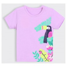 Футболка для девочки Котмаркот с попугайчиком розовая (kastd) в магазинах Ашан