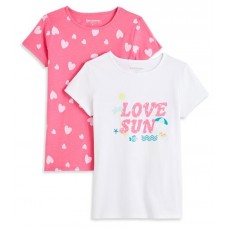 Футболка для девочки InExtenso Love sun, 2 шт (kastd) в магазинах Ашан