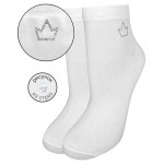 Носки женские Cinema Корона из страз белые, р 23 (kastd)