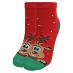 Носки женские Cinema Олень красно-зеленые, размер 25 (kastd)