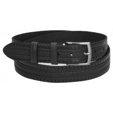 Ремень мужской Линейка черный, 3,5 см х 105-125 см (kastd) в магазинах Ашан