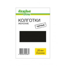 Колготки Каждый день 20 черные, размер 2 (kastd) в магазинах Ашан