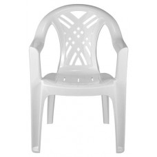 Кресло пластиковое Каждый день белое, 60х66х84 см (kastd) в магазинах Ашан