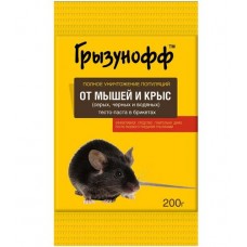 Средство от вредителей Грызунофф Оффлайн тесто брикет, 200 г (kastd) в магазинах Ашан