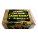 Соляная плитка OBSI Еловые шишки, 1,3 кг (kastd)