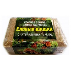 Соляная плитка OBSI Еловые шишки, 1,3 кг (kastd) в магазинах Ашан