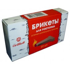 Брикеты для растопки Grillkoff, 20 шт (kastd) в магазинах Ашан