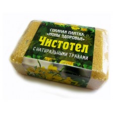 Cоляная плитка для бани и сауны OBSI с натуральной травой Чистотел, 1,3 кг (kastd) в магазинах Ашан