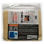 Сетка антимоскитная для дверного проема на магнитах бежевая, 100х210 см (kastd)