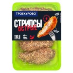 Стрипсы куриные Троекурово Острые охлажденные, 350 г (kastd)