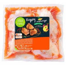 Бедро цыпленка-бройлера Наша птичка в маринаде чили-манго, 750 г (kastd) в магазинах Ашан