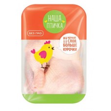 Окорок цыплят-бройлеров Наша Птичка охлажденный 0,9 - 1,2 кг, 1 упаковка ~ 1 кг (kastd) в магазинах Ашан