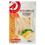 Масляная рыба холодного копчения АШАН Красная птица ломтики, 120 г (kastd)